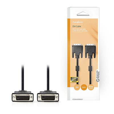 Product Καλώδιο Nedis CCGB32000BK20 DVI Male to Male 2m base image