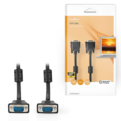Product Καλώδιο Nedis CCGB59000BK20 VGA Male to Male 2m Black base image