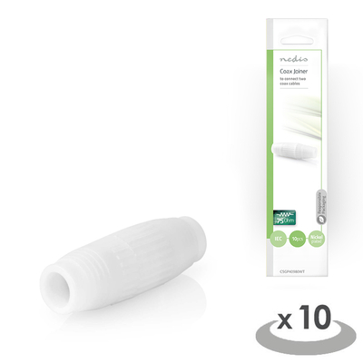Product Αντάπτορας Nedis RF σε λευκό χρώμα, 10 τεμάχια base image