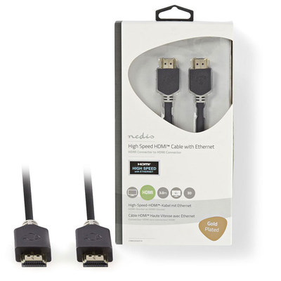 Product Καλώδιο Nedis HDMI High Speed Με Ethernet Αρσ. - Αρσ. 3.00m Σε Ανθρακί Χρώμα base image