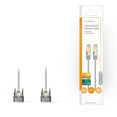Product Καλώδιο Δικτύου Nedis CAT5e SF/UTP, 0.15m, Σε Γκρι Χρώμα base image