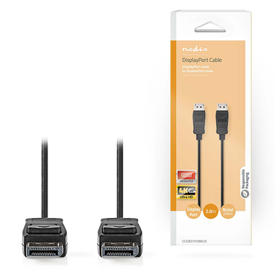 Product Καλώδιο Nedis CCGB37010BK20 DisplayPort Male to Male 2m base image