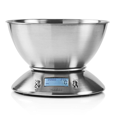 Product Ζυγαριά Κουζίνας Nedis KASC111SI with Temperature, Alarm Clock base image