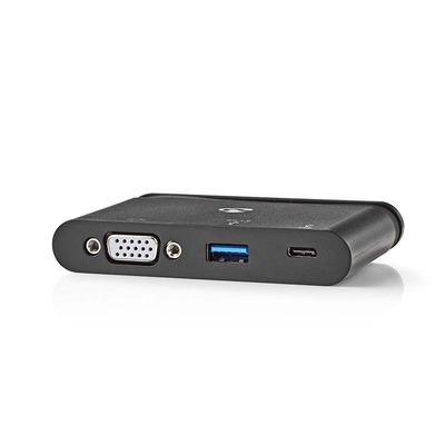 Product Docking Station Nedis TCARF220BK USB Type-C USB-C / USB 3.0 / VGA Black base image