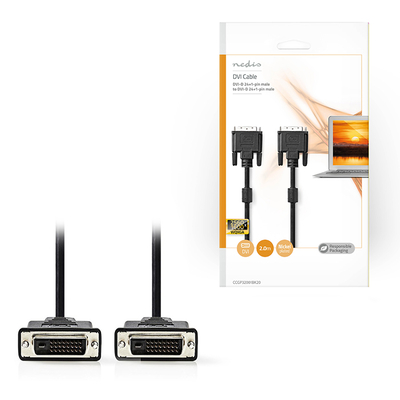 Product Καλώδιο DVI-D Nedis male - male 2m CCGP32001BK20 base image