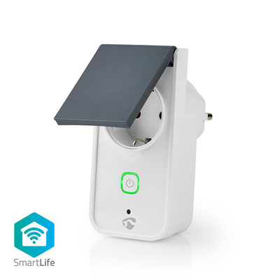 Product Wifi Smart Plug Nedis WIFIPO120FWT Στεγανή με Καπάκι Power meter 3680W base image