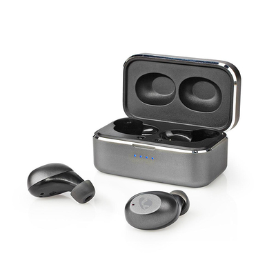 Product Bluetooth Headset Nedis HPBT5056GY Fully Wireless Touch Control Charging case base image