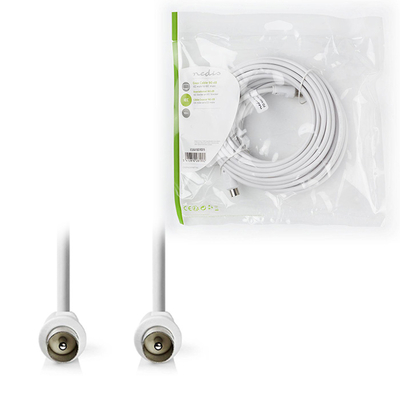 Product Καλώδιο RF Nedis IEC (Coax) Αρσ. - IEC (Coax) Αρσ., 10m Σε Λευκό Χρώμα base image
