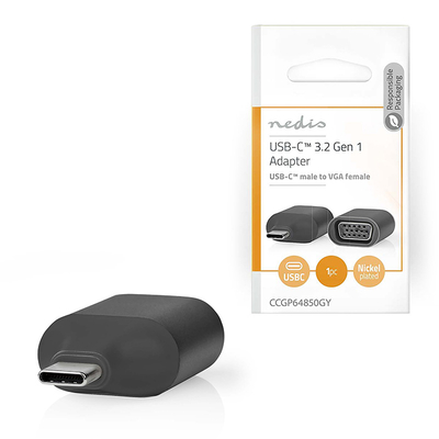 Product Αντάπτορας Nedis Ccgp64850gy Usb Type-C Male to Vga Female Black/Grey base image