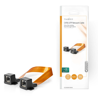 Product Καλώδιο Δικτύου Nedis CCGP85901BK03 Cat6 RJ45 Female - RJ45 Female U/UTP 0.30m base image
