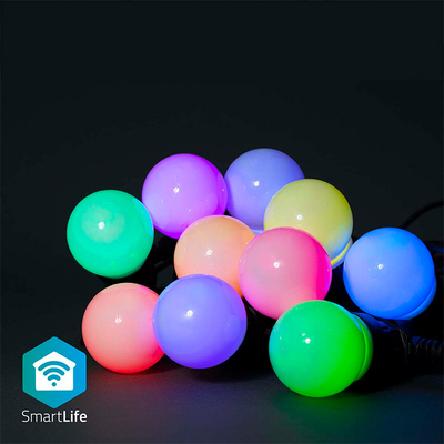 Product Smart Led Party Lights Nedis Wifilp03c10 Rgb 10 Leds 9.00 M base image