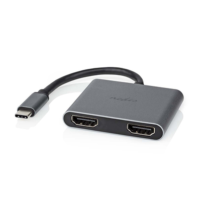 Product Αντάπτορας USB-C Nedis CCGP64670BK01 Male - 2x HDMI 0.10m Black base image