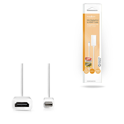 Product Αντάπτορας Mini DisplayPort Nedis αρσ. - HDMI θηλ., 0.20m. base image