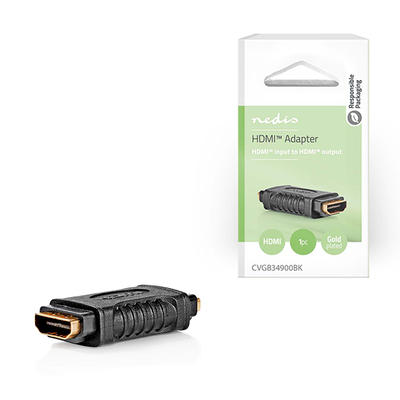 Product Αντάπτορας HDMI Nedis θηλ. - HDMI θηλ. (μούφα), με επίχρυσες επαφές. base image