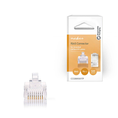 Product Bύσμα Δικτύου Nedis 8x8, RJ45 για UTP CAT5e, 10τμχ. base image