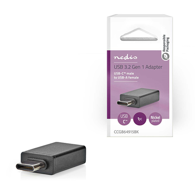 Product Αντάπτορας USB Nedis 3.2 Gen 1x1 Type C αρσ. - USB A θηλ. με υποστήριξη OTG. base image