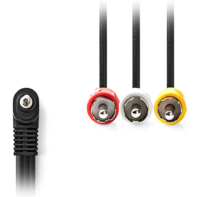 Product Καλώδιο RCA Nedis εικόνας και Ήχου Jack 3.5mm αρσ. υπό γωνία 90° - 3x RCA αρσ. 2.00m. base image
