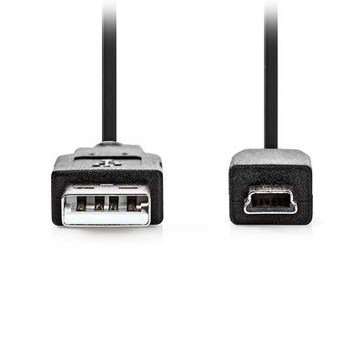 Product Καλώδιο USB Nedis USB-A Male to USB Mini-B 5 pin Male 2.00m Black (CCGL60300BK20) base image