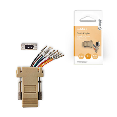 Product Αντάπτορας Nedis D-Sub 9 pin θηλ. - RJ45 (8P8C) θηλ., σε ivory χρώμα. base image