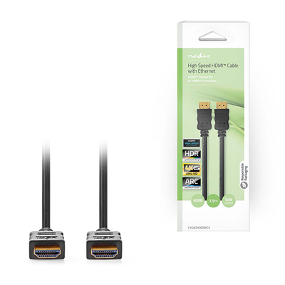 Product Καλώδιο High Speed Hdmi With Ethernet, Hdmi Αρσ. - Hdmi Αρσ., 1.50m base image