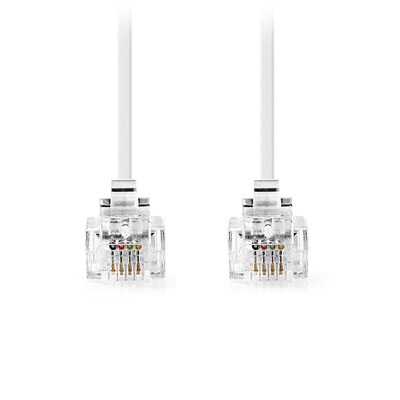 Product Τηλεφωνικό Καλώδιο Rj11 Αρσ. - Rj11 Αρσ. 5.00m Σε Λευκό Χρώμα base image