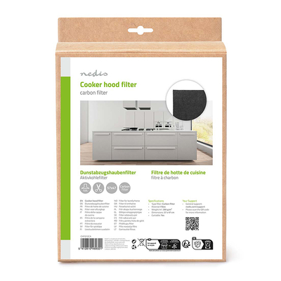 Product Φίλτρων Άνθρακα Απορροφητήρα Nedis Universal 57 x 47cm, Μαύρο. base image