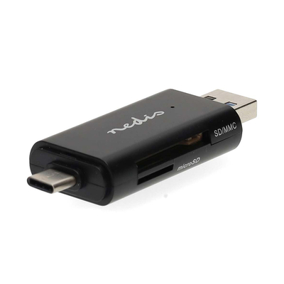 Product Card Reader Nedis USB 3.2 Gen 1x1 με διπλή υποδοχή Type-A & Type-C. base image