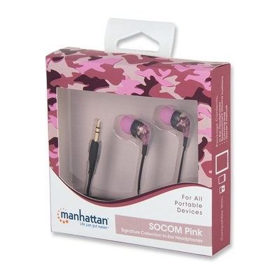 Product Ακουστικά Manhattan in-ear με απομόνωση θορύβου ροζ base image
