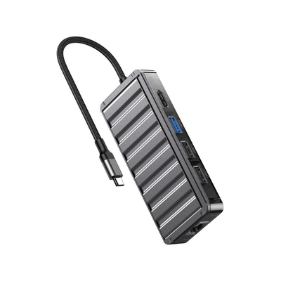 Product USB Hub Xo 016 7in1 Multifunctional Docking Station Type-C (Usb3.0x1+Usb2.0x2+Hdmi+Pd+Rj45+Vga)  base image