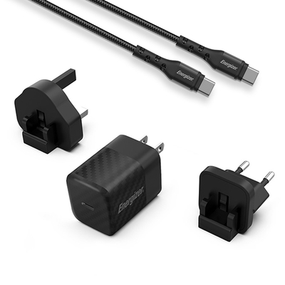 Product Φορτιστής Πρίζας Energizer A20MUC 20W Multiplug +USBC-C Cable Black base image