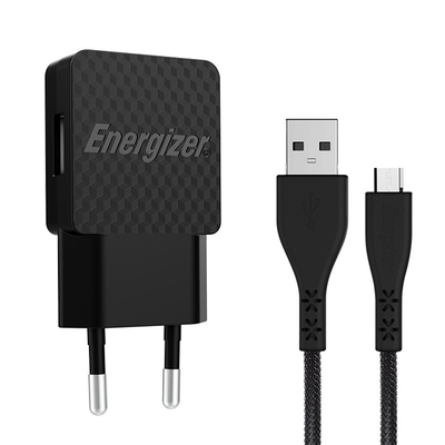 Product Φορτιστής Πρίζας Energizer AC1AEULMCM 1A EU +MicroUSB Cable Black base image