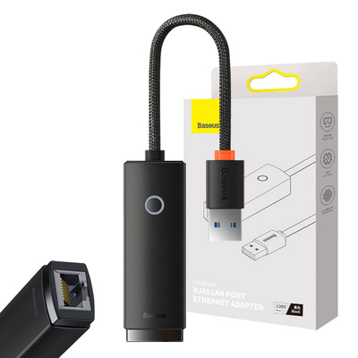 Product Αντάπτορας Ασύρματου Δικτύου USB Baseus Lite Series USB to RJ45 (black) base image
