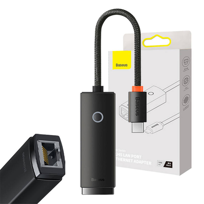 Product Αντάπτορας Δικτύου USB Baseus Lite Series USB-C to RJ45 100Mbps (black) base image