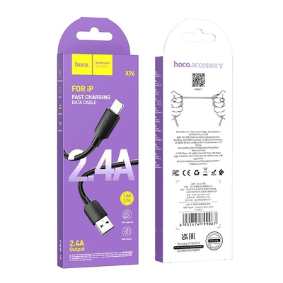 Product Καλώδιο Φόρτισης Hoco X96 Hyper Lightning, Μαύρο base image