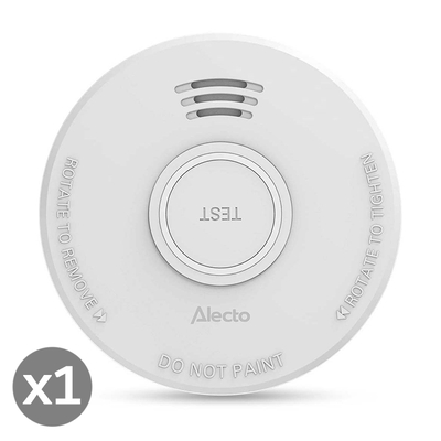 Product Αυτόνομος Ανιχνευτής Καπνού Alecto με σειρήνα 85dB και ειδοποίηση χαμηλής μπαταρίας. base image