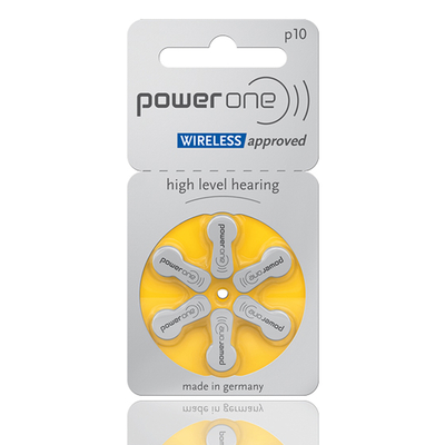Product Μπαταρίες Ακουστικών Βαρηκοΐας Power One P10, mercury free, 1.45V, 6τμχ base image