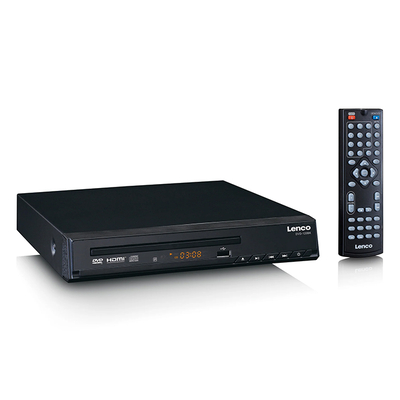 Product Dvd Player Lenco Dvd-120bk Με Υποδοχή Hdmi Και Τηλεχειριστήριο Σε Μαύρο Χρώμα base image