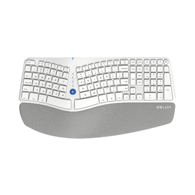Product Πληκτρολόγιο Ασύρματο Ergonomic Delux GM901D BT+ (white) base image