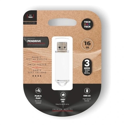 Product USB Flash 16GB Tech One Tech Basic Λευκό base image