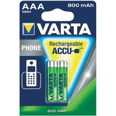 Product Μπαταρία Επαναφορτιζόμενη Varta Phone (Blister) HR03 AAA 1x2 | 800mAh base image