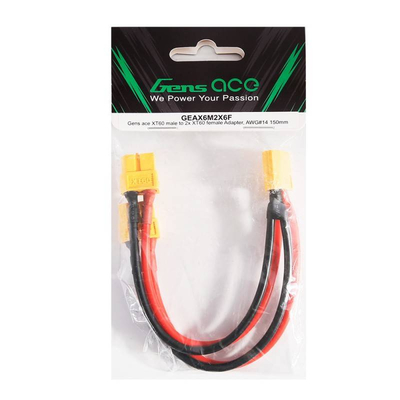 Product Αντάπτορας για Τηλεκατευθυνόμενα Female Gens Ace XT60 male to 2x XT60 base image