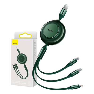 Product Καλώδιο USB Baseus Bright Mirror 2 USB 3-in-1 for micro USB/USB-C/Lightning 3.5A 1.1m (Green) base image
