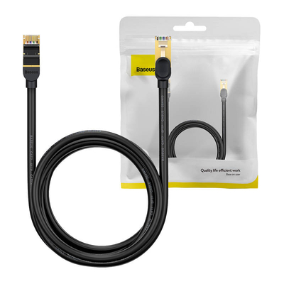 Product Καλώδιο Δικτύου Baseus Ethernet RJ45, 10Gbps, 2m (black) base image