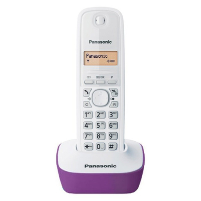 Product Ασύρματο Τηλέφωνο Panasonic KX-TG1611GRF Λευκό-Μωβ base image