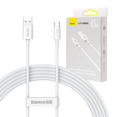 Product Καλώδιο USB-C to USB-C Baseus Superior Series 65W PD 2m (white) base image