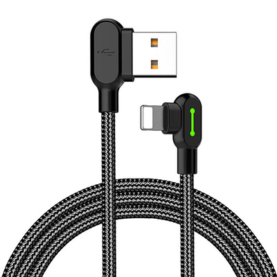 Product Καλώδιο USB to Lightning Angle Mcdodo CA-4671 LED 1.2m (Black) base image