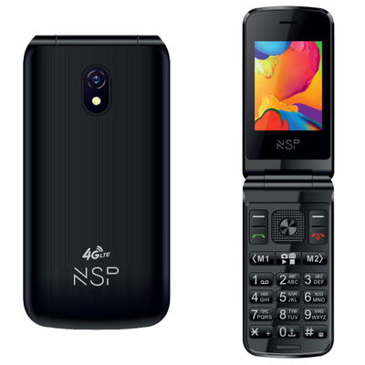 Product Κινητό Τηλέφωνο Flip 4g Με Πλήκτρα NSP 2650DS (8340888) Μαύρο base image