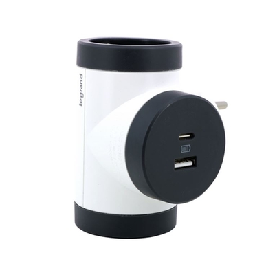 Product Πολύπριζο Ασφαλείας Legrand SurgeArrest 2 Outlets White/Black Rotating base image