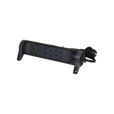 Product Πολύπριζο Ασφαλείας Legrand SurgeArrest 3 Outlets 1.5m Cable Black/Grey Rotating base image