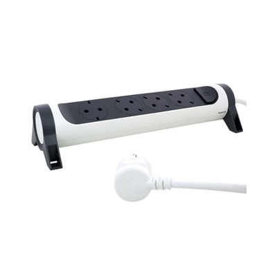 Product Πολύπριζο Ασφαλείας Legrand SurgeArrest 4 Outlets 1.5m Cable White/Grey Rotating base image